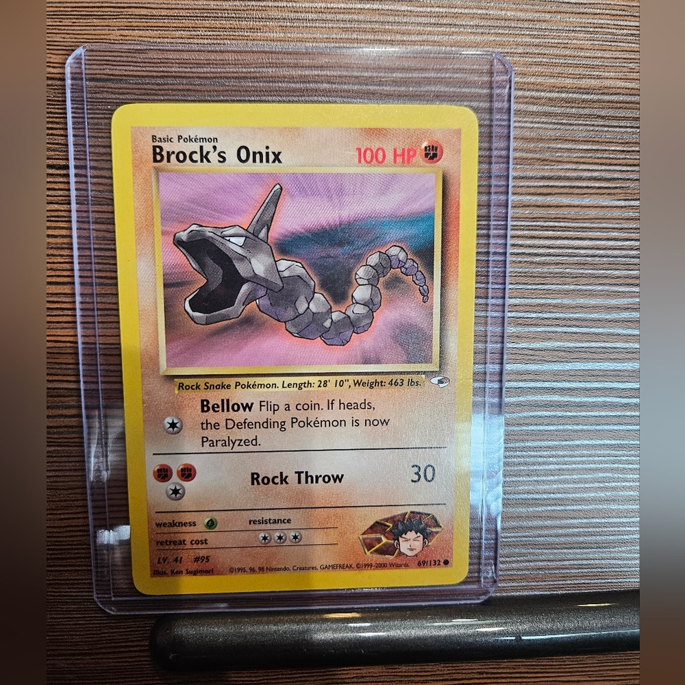 Pokemon Brock's Onix 69/132 Gym Heroes Card